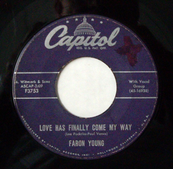 Faron Young - Love Has Finally Come My Way (7", Single, Los)