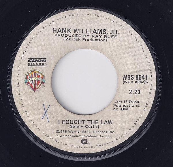 Hank Williams Jr. - I Fought The Law / It's Different With You - Warner Bros. Records - WBS 8641 - 7", Win 1056812753