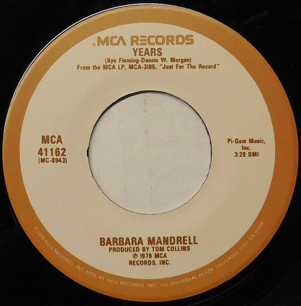 Barbara Mandrell - Years (7", Single)