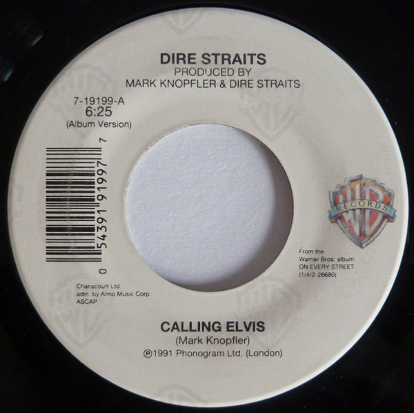 Dire Straits - Calling Elvis (7")