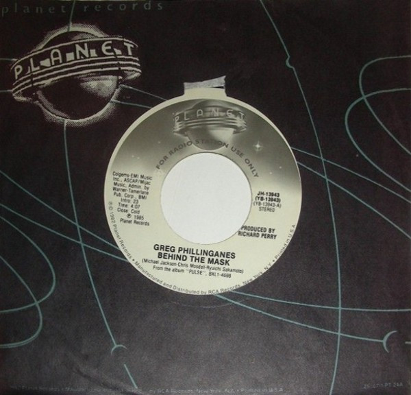 Greg Phillinganes - Behind The Mask (7", Single, Promo)