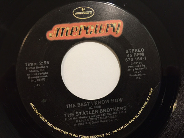 The Statler Brothers - The Best I Know How (7", Single)