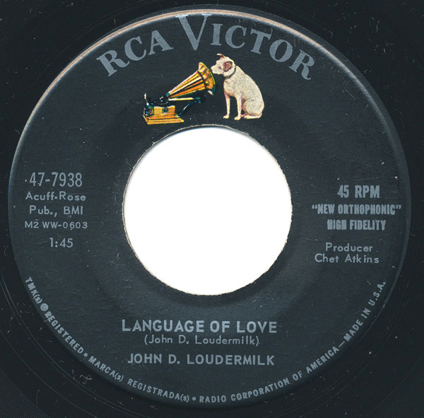 John D. Loudermilk - Language Of Love / Darling Jane (7", Single, Ind)
