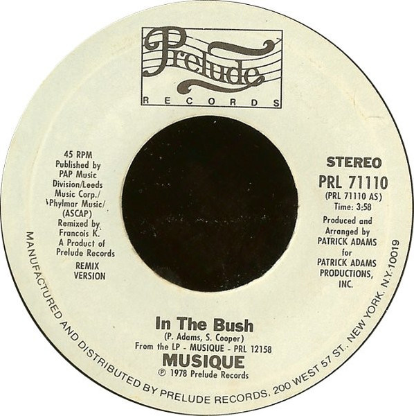 Musique - In The Bush - Prelude Records - PRL 71110 - 7", Styrene, Pit 1066071588