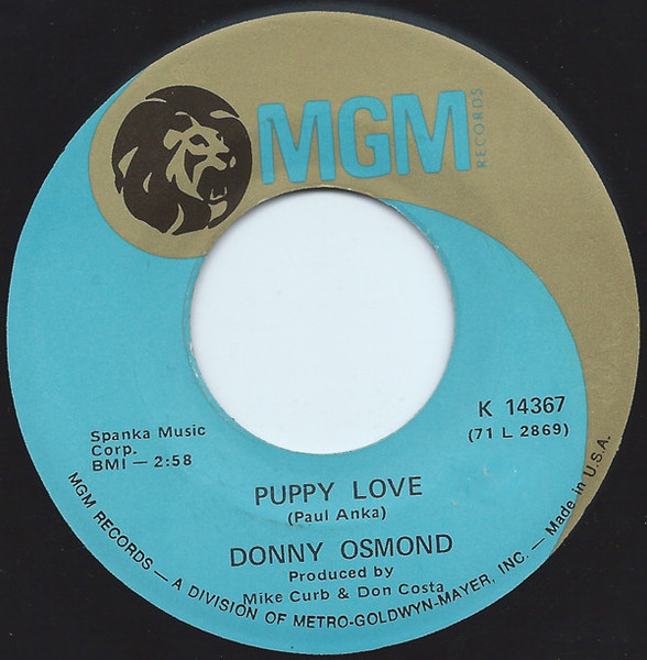Donny Osmond - Puppy Love (7", Single)