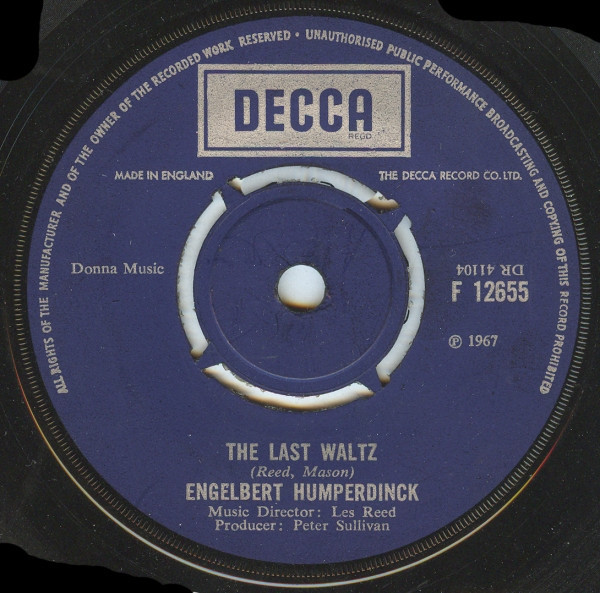 Engelbert Humperdinck - The Last Waltz / That Promise - Decca - F 12655 - 7", Single 1066709192
