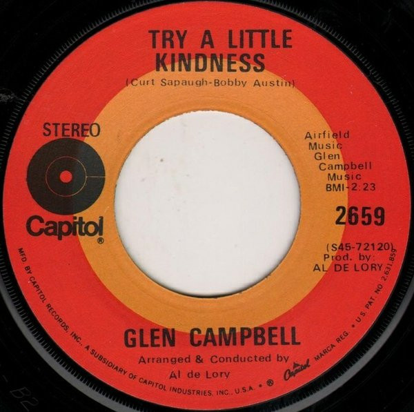 Glen Campbell - Try A Little Kindness (7", Scr)
