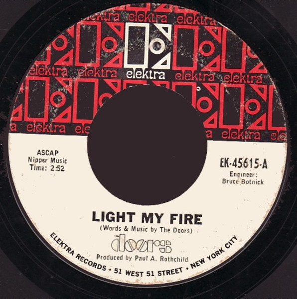 Doors* - Light My Fire (7", Single, Styrene, Ter)