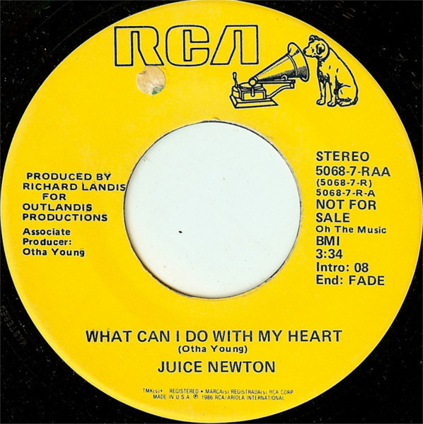 Juice Newton - What Can I Do With My Heart - RCA - 5068-7-RAA - 7", Promo 1072805991