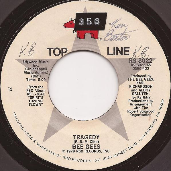 Bee Gees - Tragedy / Love You Inside Out (7", Single, RE)