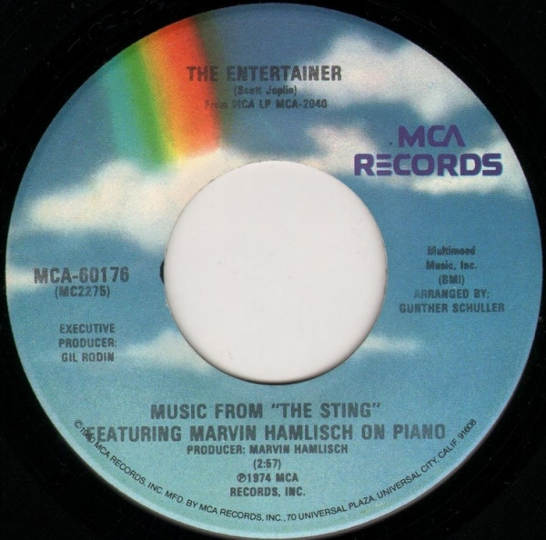 Marvin Hamlisch - Music From "The Sting" (7", Single, Glo)