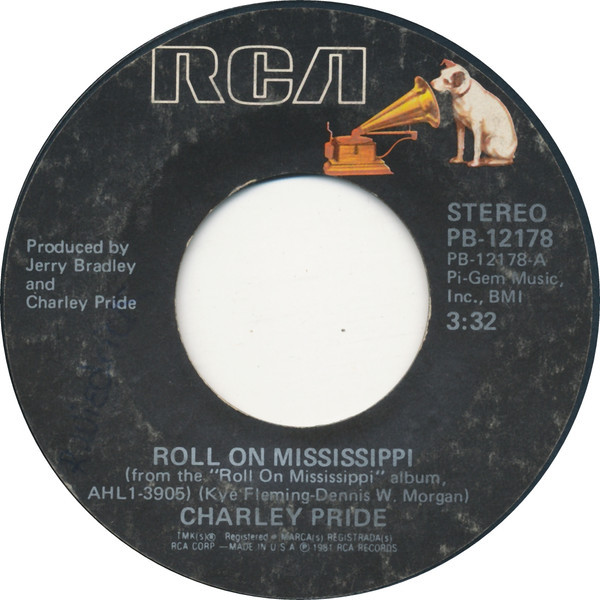 Charley Pride - Roll On Mississippi (7", Styrene, Ind)