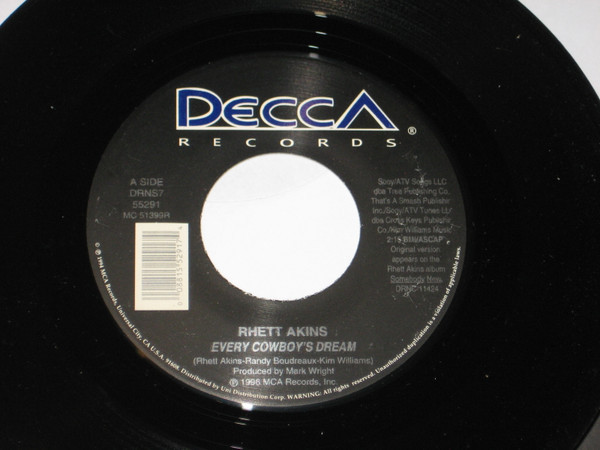 Rhett Akins - Every Cowboy's Dream (7")