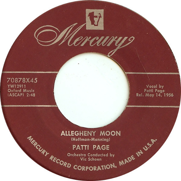 Patti Page - Allegheny Moon / The Strangest Romance (7", Single, Scr)