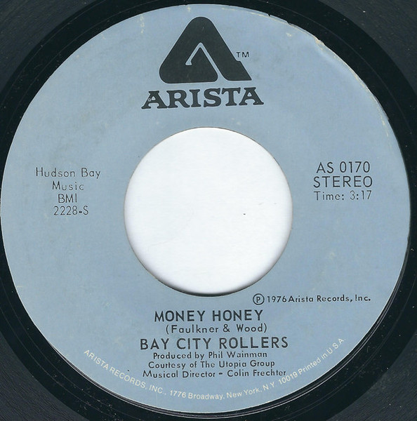 Bay City Rollers - Money Honey / Maryanne (7", Single, Styrene, PRC)