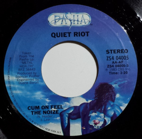 Quiet Riot - Cum On Feel The Noize / Run For Cover - Pasha - ZS4 04005 - 7", Single, Styrene, Pit 1074623059