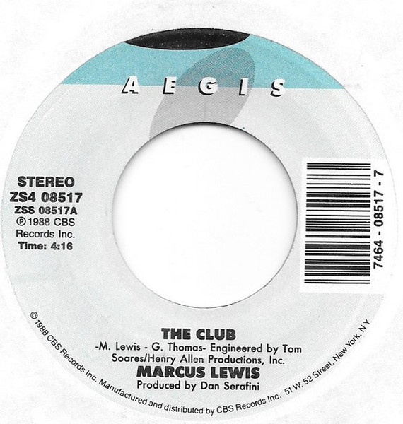 Marcus Lewis - The Club (7")