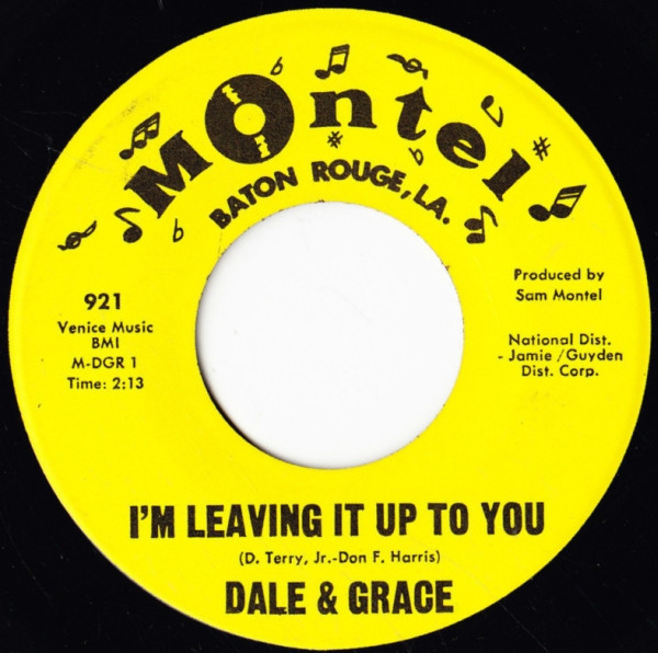 Dale & Grace - I'm Leaving It Up To You  (7", Single, Lon)