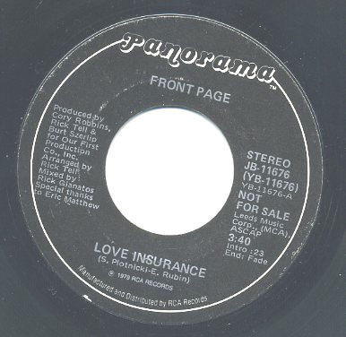 Front Page (2) - Love Insurance (7", Promo)