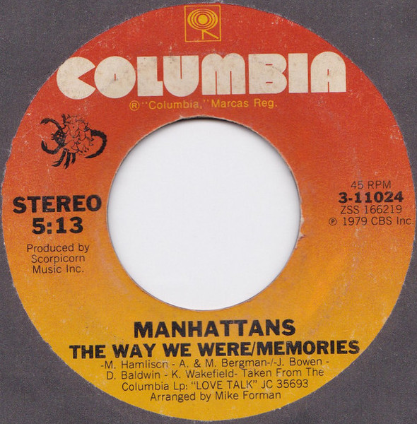 Manhattans - The Way We Were / Memories // New York City (7", Single)