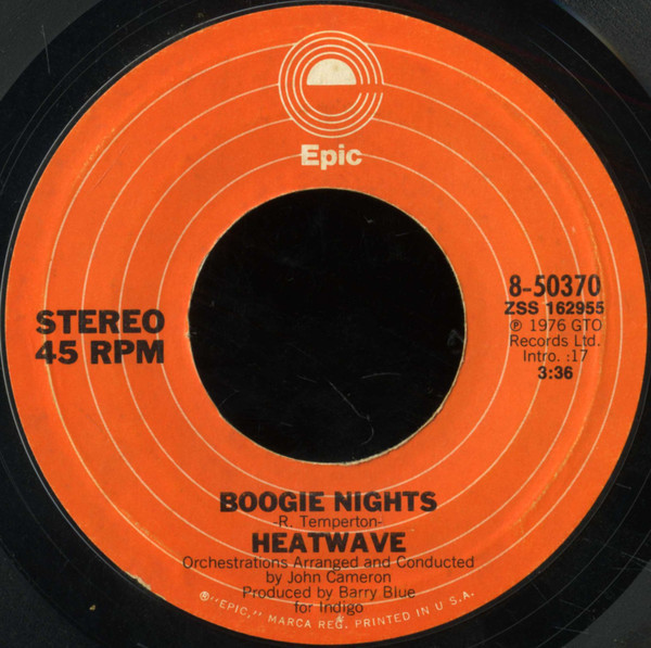 Heatwave - Boogie Nights - Epic - 8-50370 - 7", Single, Styrene 1078032219