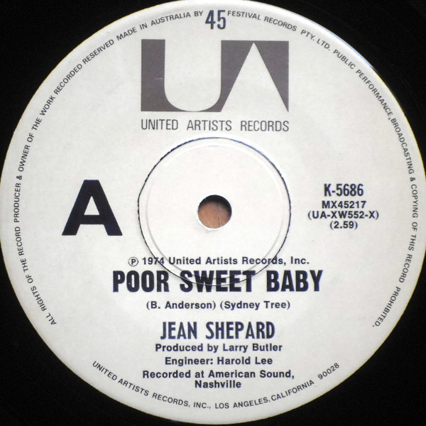 Jean Shepard - Poor Sweet Baby (7", Single)