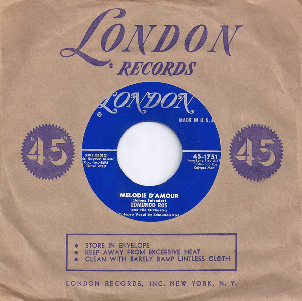 Edmundo Ros And His Orchestra* - Melodie D'Amour / The Carnation Girl (7", Single)