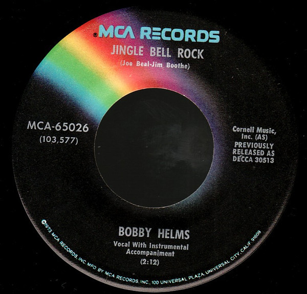 Bobby Helms - Jingle Bell Rock / Captain Santa Claus (And His Reindeer Space Patrol) (7", Single, RE)