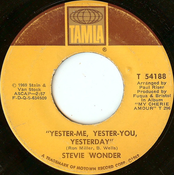 Stevie Wonder - Yester-Me, Yester-You, Yesterday - Tamla - T 54188 - 7", Single 1086759430