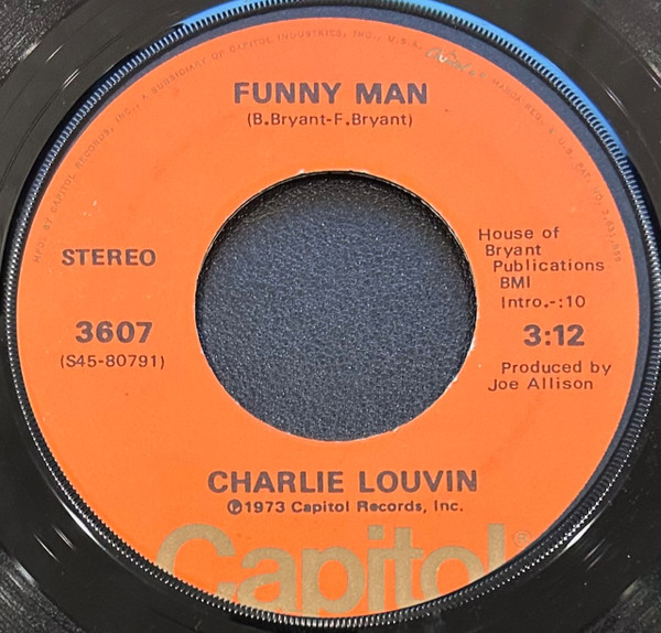 Charlie Louvin - Funny Man / Harvest Time (7", Single)