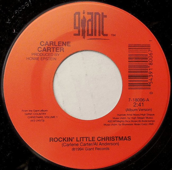 Carlene Carter / Daron Norwood - Rockin' Little Christmas / The Working Elf Blues (7", Single)