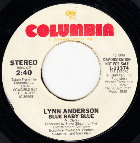 Lynn Anderson - Blue Baby Blue - Columbia - 1-11374 - 7", Single, Promo 1087601138