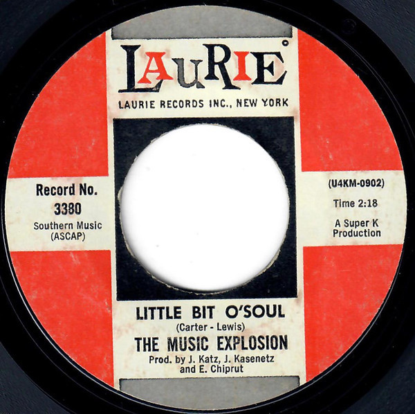 The Music Explosion - Little Bit O'Soul / I See The Light - Laurie Records - 3380 - 7", Single, Styrene 1087705392
