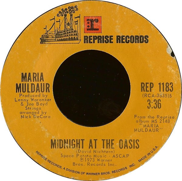 Maria Muldaur - Midnight At The Oasis (7", Single, Styrene, Ter)