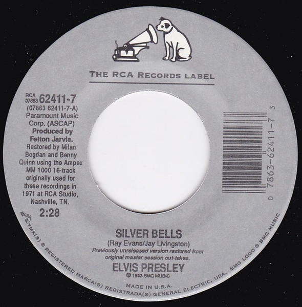 Elvis Presley - Silver Bells - The RCA Record Label - RCA 07863 62411-7 - 7", Single 1088014964