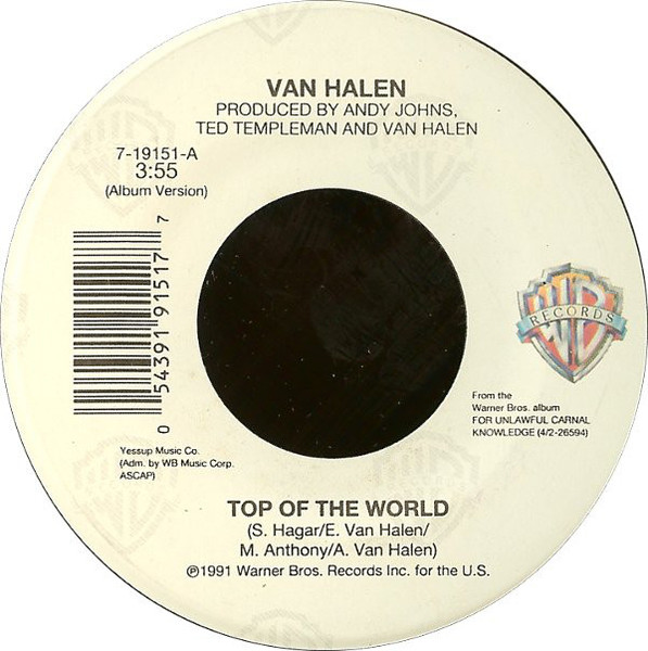 Van Halen - Top Of The World (7", Single)