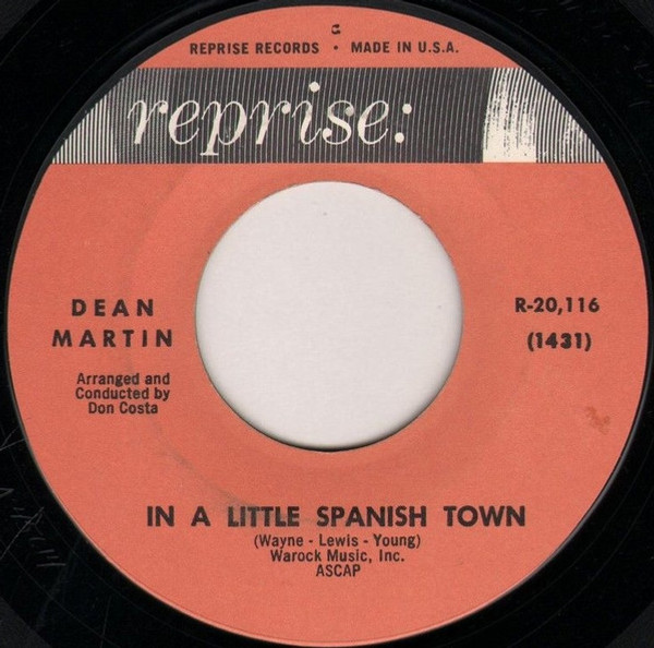 Dean Martin - In A Little Spanish Town (7")