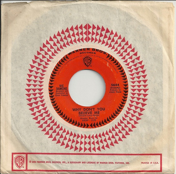 Vic Damone - Why Don't You Believe Me (7", Single, Styrene, Ter)