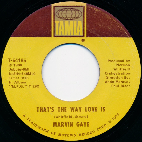 Marvin Gaye - That's The Way Love Is  (7", Single, Ame)
