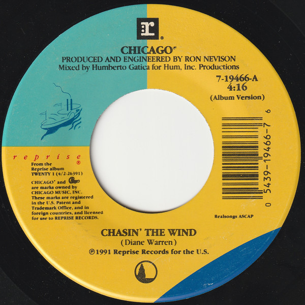 Chicago (2) - Chasin' The Wind (7", Single)