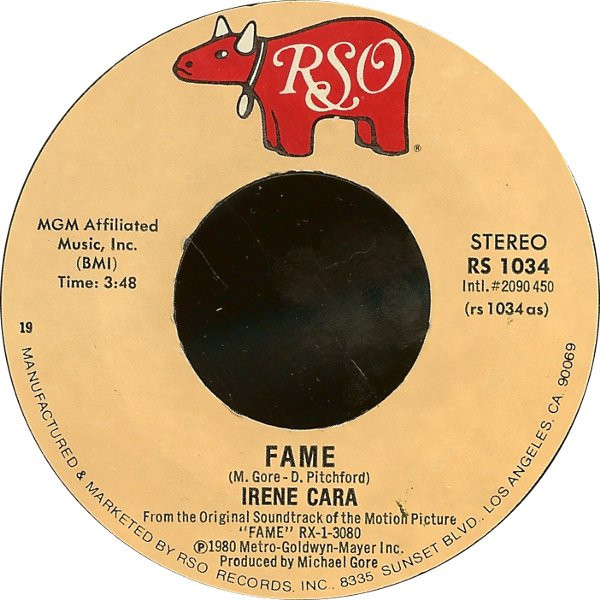 Irene Cara - Fame - RSO - RS 1034 - 7", Single, Styrene, 19  1088671094