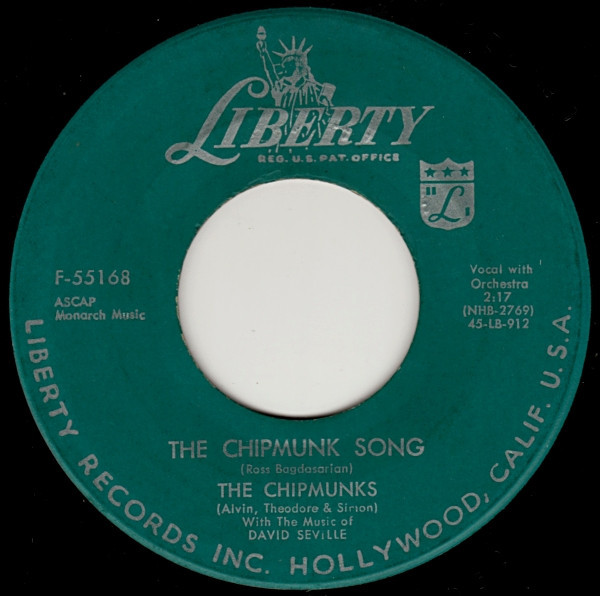 The Chipmunks - The Chipmunk Song - Liberty - F-55168 - 7", Single, Scr 1088691345