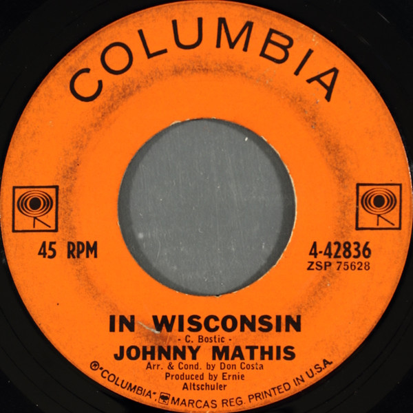 Johnny Mathis - In Wisconsin / Sooner Or Later (7")