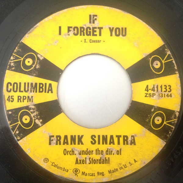 Frank Sinatra - If I Forget You (7", Single)