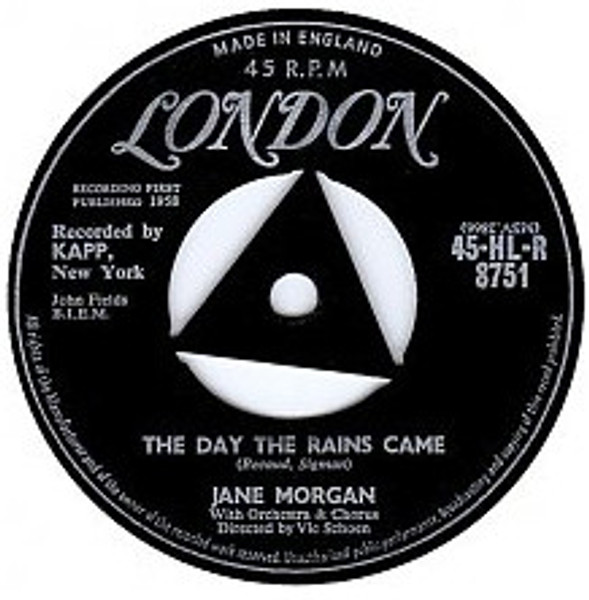 Jane Morgan - The Day The Rains Came (7", Single)