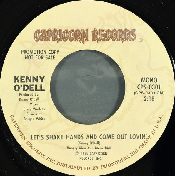 Kenny O'Dell - Let's Shake Hands And Come Out Lovin' (7", Single, Mono, Promo, Styrene)