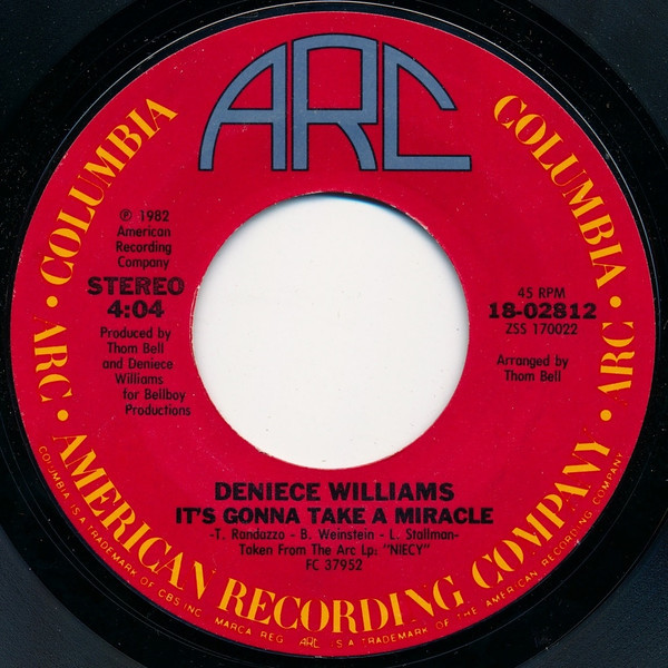 Deniece Williams - It's Gonna Take A Miracle - ARC (3), Columbia - 18-02812 - 7", Styrene, Ter 1090852753