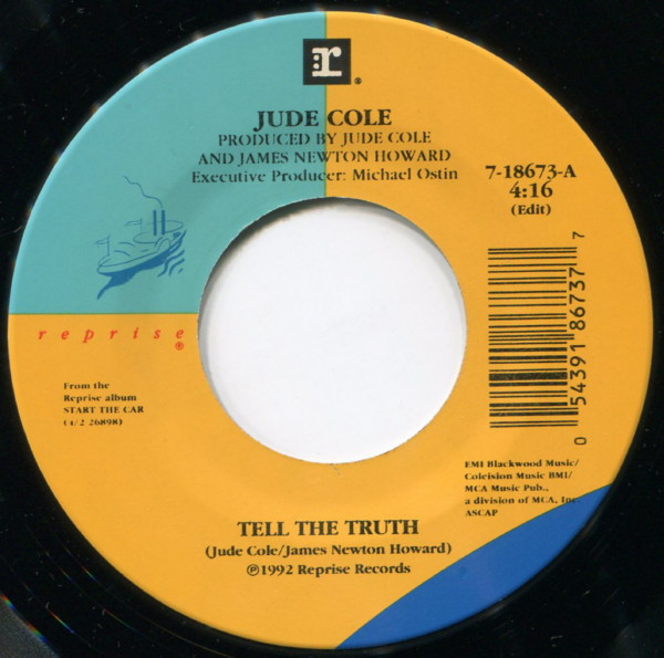 Jude Cole - Tell The Truth - Reprise Records - 7-18673 - 7", Single 1091111843