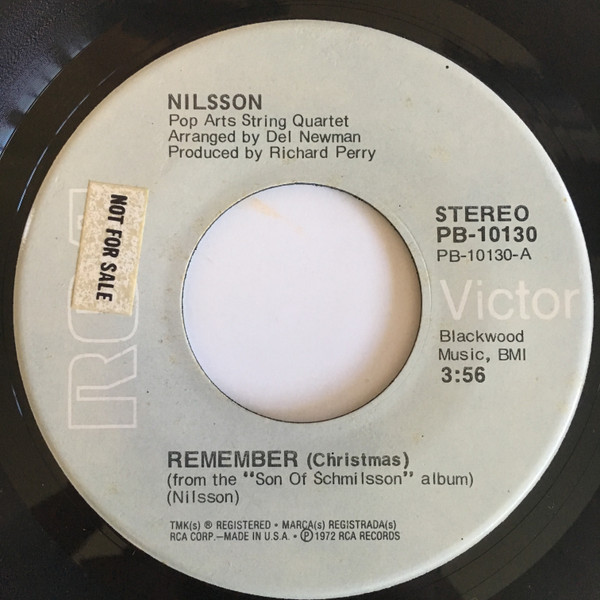 Harry Nilsson - Remember (Christmas) - RCA Victor - PB-10130 - 7", Single, Promo, Ind 1091629105