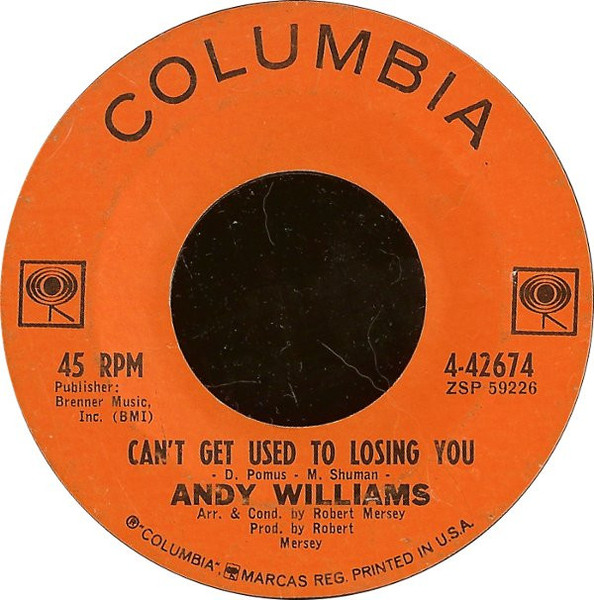 Andy Williams - Can't Get Used To Losing You - Columbia - 4-42674 - 7", Single, Styrene 1091683863